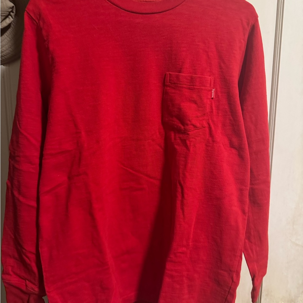 Supreme classic Red Long Sleeve Shirt